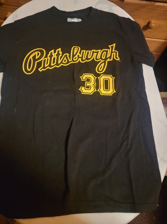 Other - Pittsburgh Script Graphic T-Shirt in Black and Yellow. Paul Skenes